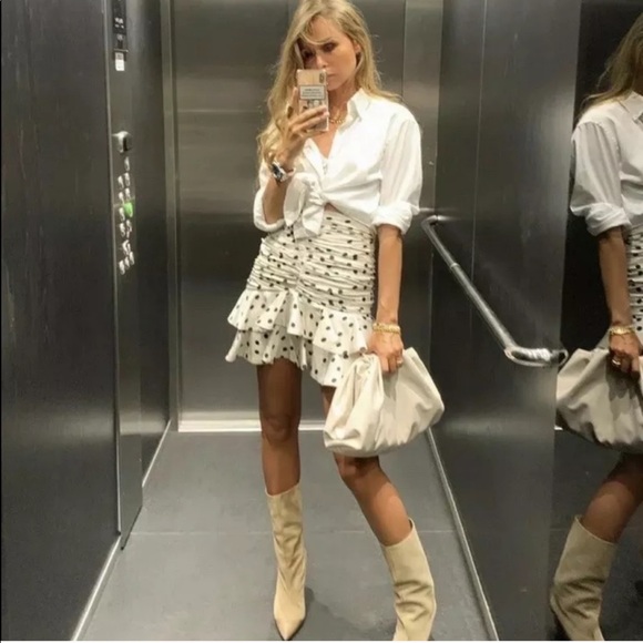 Zara Draped Mini Skirt in Velvet Black Blogger Fav - Picture 4 of 14